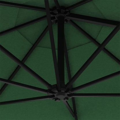 Garden Parasol | Green | Polyester | Large | Tiltable | Garden Parasol