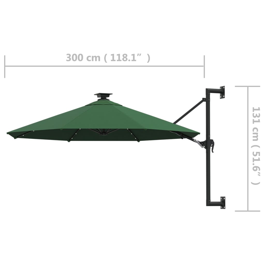 Garden Parasol | Green | Polyester | Large | Tiltable | Garden Parasol