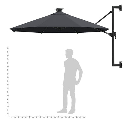 Garden Parasol | Anthracite | Polyester fabric, Metal | Large | Tiltable