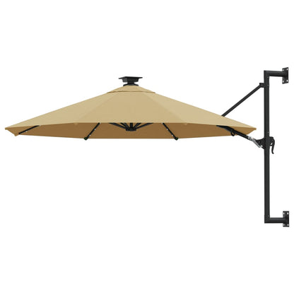 Garden Parasol | Taupe | Polyester | Large | Adjustable Armrests
