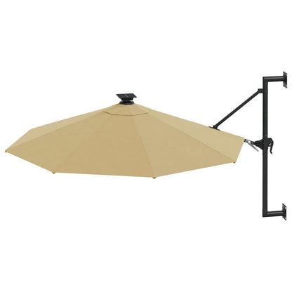 Garden Parasol | Taupe | Polyester | Large | Adjustable Armrests