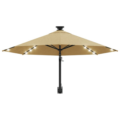 Garden Parasol | Taupe | Polyester | Large | Adjustable Armrests