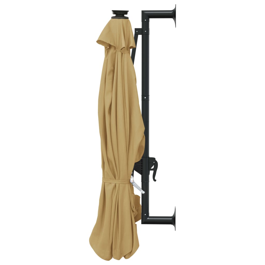 Garden Parasol | Taupe | Polyester | Large | Adjustable Armrests