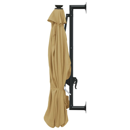 Garden Parasol | Taupe | Polyester | Large | Adjustable Armrests