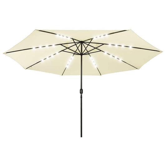 Garden Parasol | Sand | 100% polyester fabric, metal pole | Large