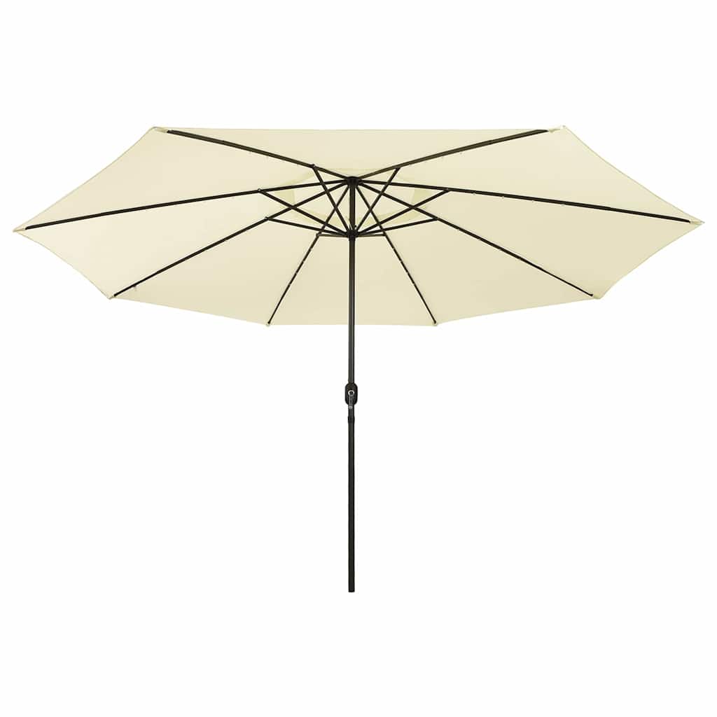 312530 vidaXL Garden Parasol with LED Lights 400 cm Sand
