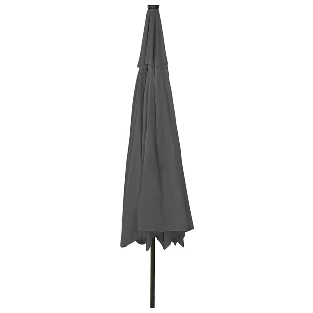 312532 vidaXL Garden Parasol with LED Lights 400 cm Anthracite