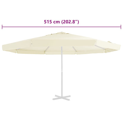 Replacement Fabric for Outdoor Parasol Sand 515 cm