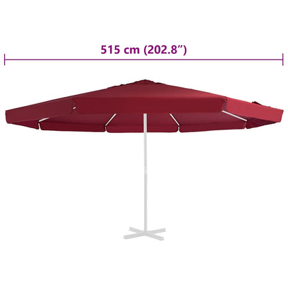 Replacement Fabric for Outdoor Parasol Bordeaux Red 515 cm