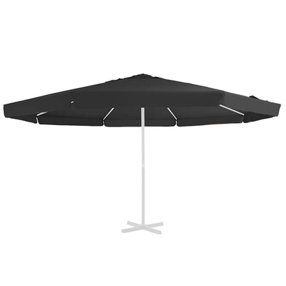 Replacement Fabric for Outdoor Parasol Black 515 cm