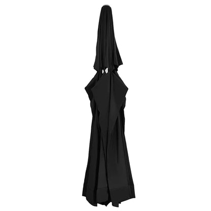 Replacement Fabric for Outdoor Parasol Black 610 cm
