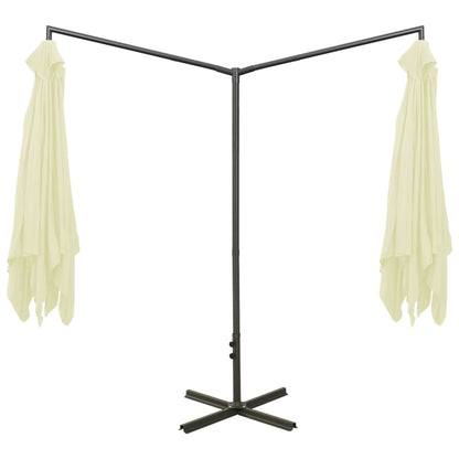 Garden Parasol | Sand | Polyester, Powder-Coated Steel | Double