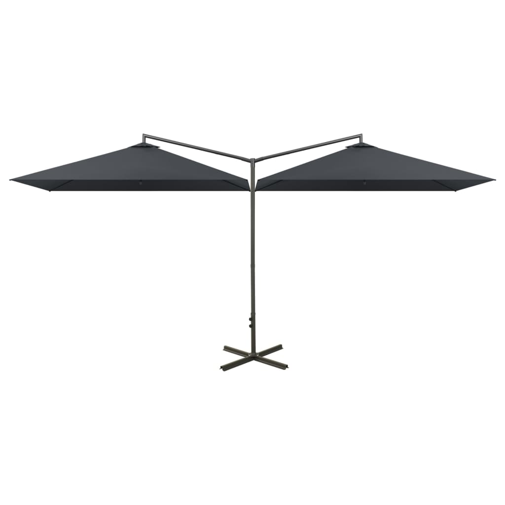 Garden Parasol | Anthracite | Polyester, Steel | Double