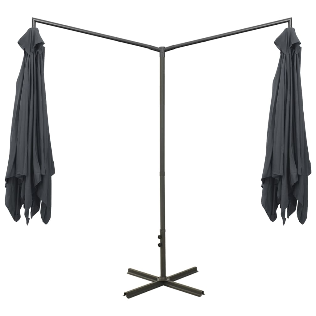 Garden Parasol | Anthracite | Polyester, Steel | Double