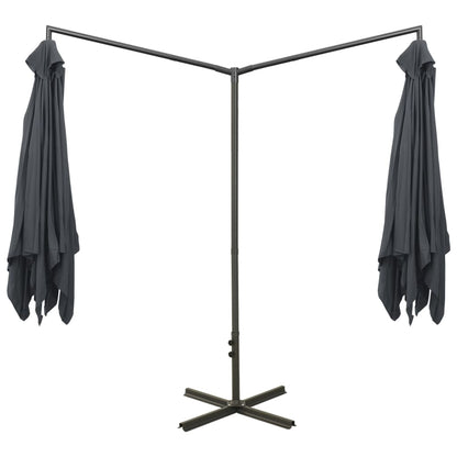 Garden Parasol | Anthracite | Polyester, Steel | Double