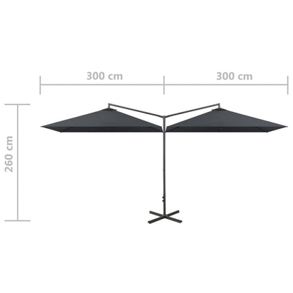 Garden Parasol | Anthracite | Polyester, Steel | Double