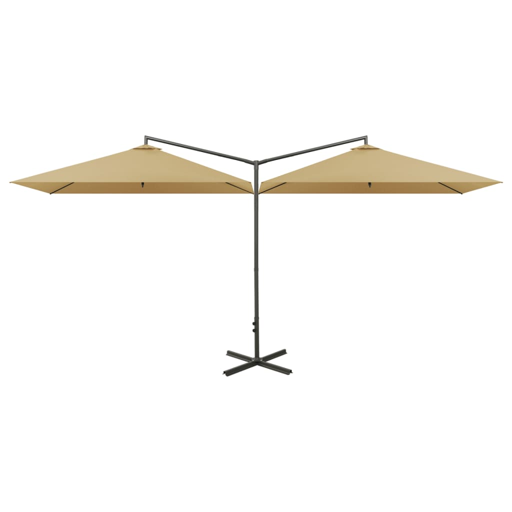 Garden Parasol | Taupe | Fabric (100% polyester), powder-coated steel