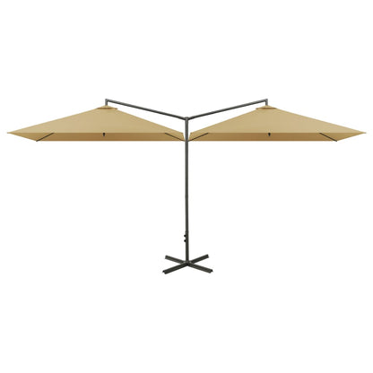 Garden Parasol | Taupe | Fabric (100% polyester), powder-coated steel