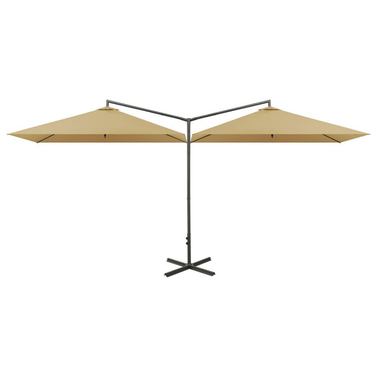 Garden Parasol | Taupe | Fabric (100% polyester), powder-coated steel