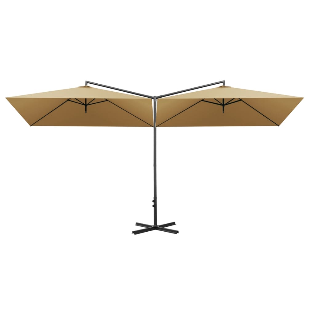 Garden Parasol | Taupe | Fabric (100% polyester), powder-coated steel