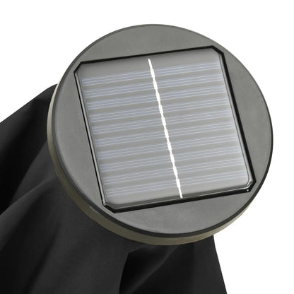 Garden Parasol with LED Lights Black 200x211 cm Aluminium