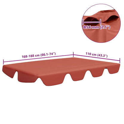 Replacement Canopy for Garden Swing Terracotta 188/168x145/110cm