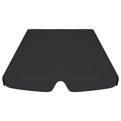 Replacement Canopy for Garden Swing Black 188/168x145/110 cm