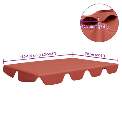 Replacement Canopy for Garden Swing Terracotta 150/130x105/70cm