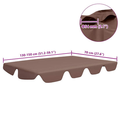 Replacement Canopy for Garden Swing Brown 150/130x105/70 cm