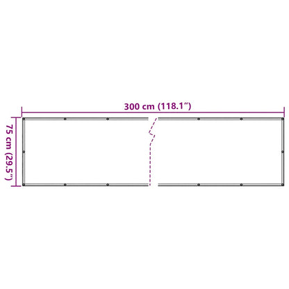Balcony Screen Anthracite 75x300 cm Oxford Fabric