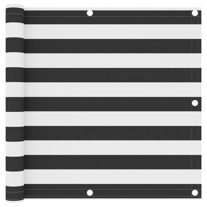 Balcony Screen Anthracite and White 90x400 cm Oxford Fabric