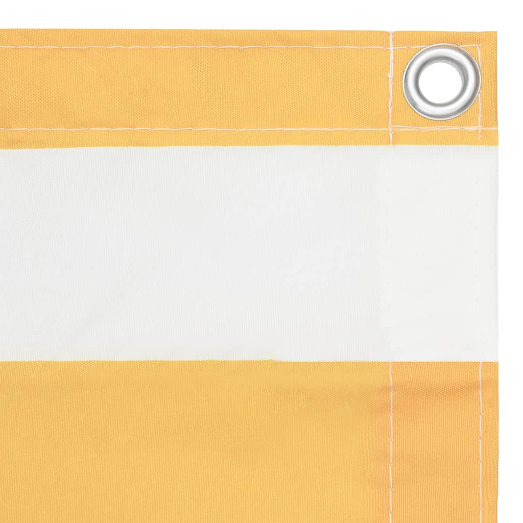 Balcony Screen White and Yellow 75x300 cm Oxford Fabric