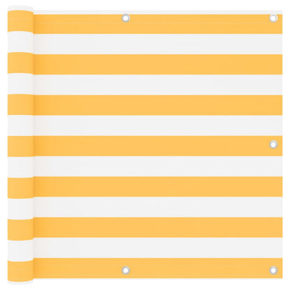 Balcony Screen White and Yellow 90x300 cm Oxford Fabric
