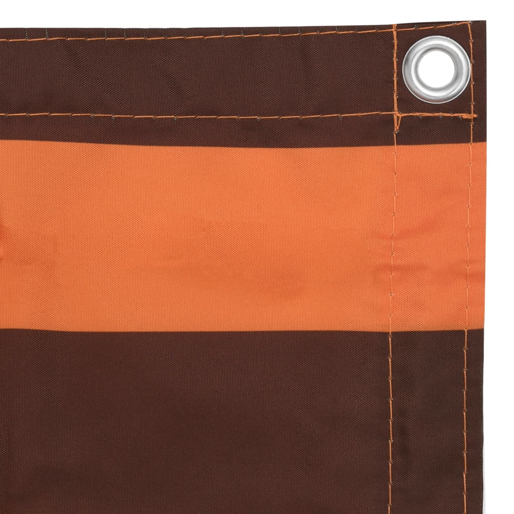 Balcony Screen Orange and Brown 75x500 cm Oxford Fabric