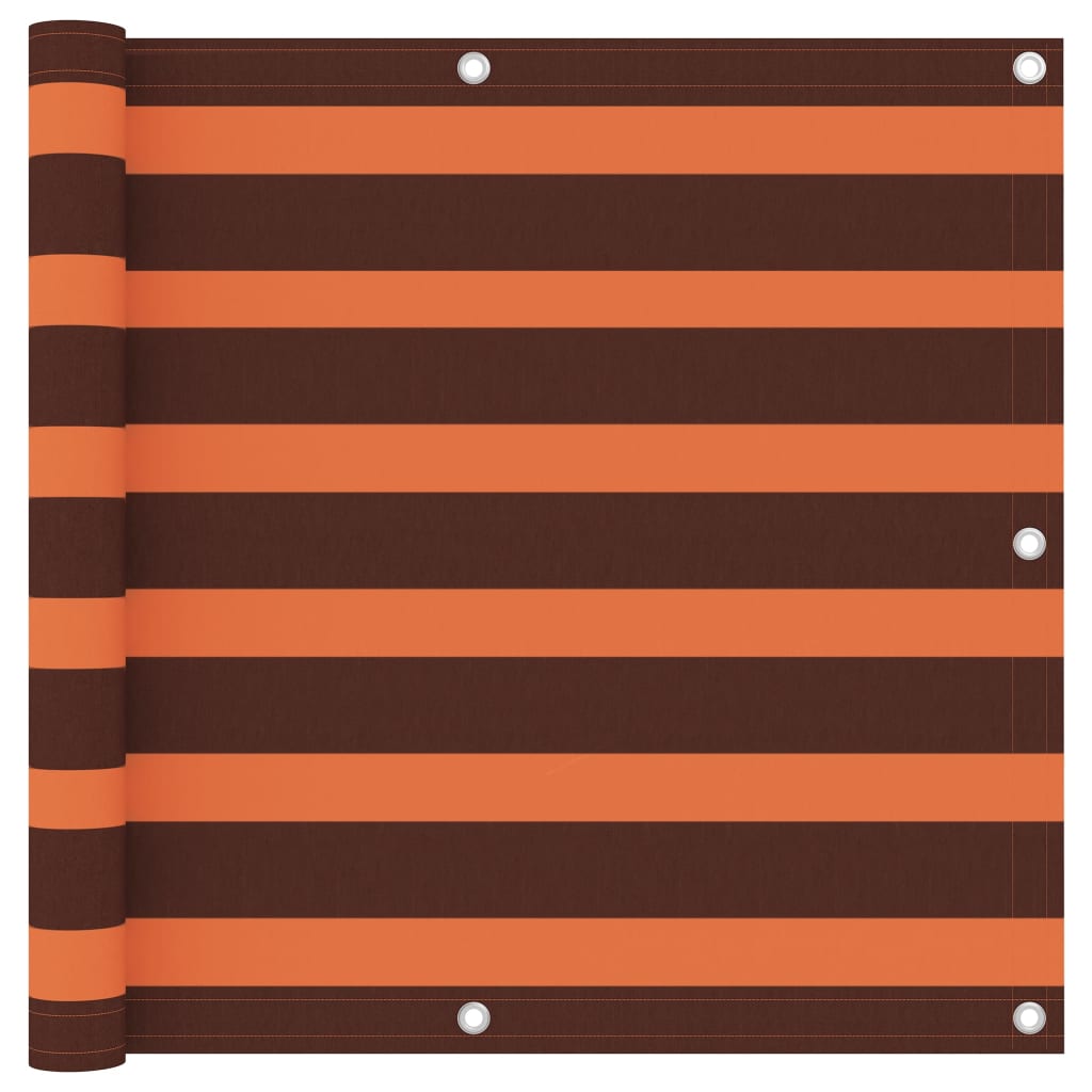 Balcony Screen Orange and Brown 90x400 cm Oxford Fabric