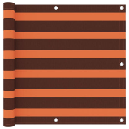 Balcony Screen Orange and Brown 90x400 cm Oxford Fabric