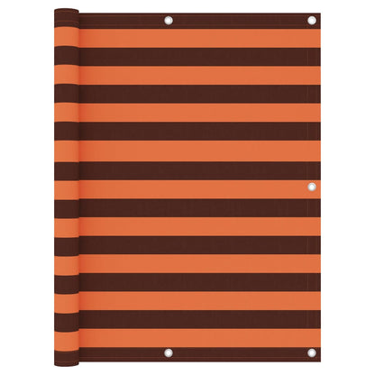 Balcony Screen Orange and Brown 120x400 cm Oxford Fabric