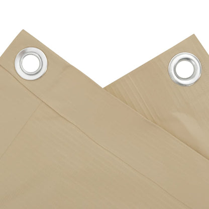 Balcony Screen Beige 75x500 cm Oxford Fabric