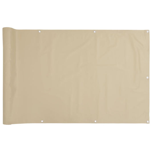 Balcony Screen Beige 90x300 cm Oxford Fabric