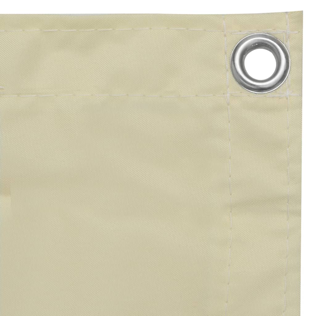 Balcony Screen Cream 120x300 cm Oxford Fabric