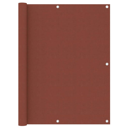 Balcony Screen Terracotta 120x500 cm Oxford Fabric