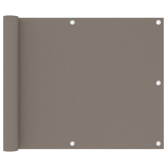 Balcony Screen Taupe 75x500 cm Oxford Fabric