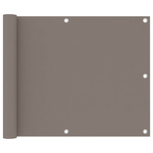 Balcony Screen Taupe 75x600 cm Oxford Fabric