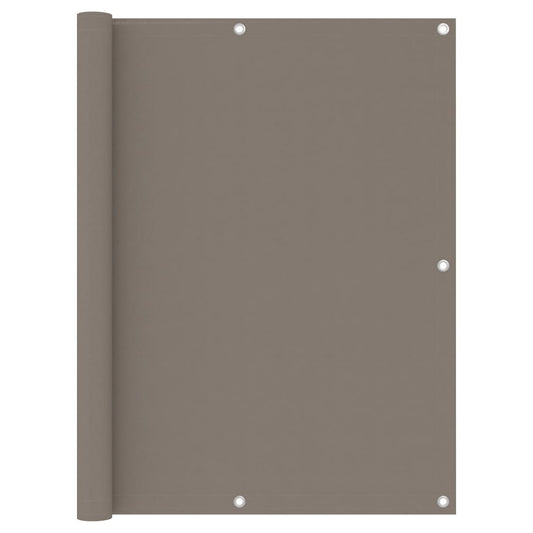 Balcony Screen Taupe 120x400 cm Oxford Fabric