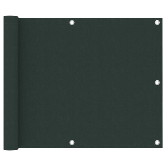 Balcony Screen Dark Green 75x600 cm Oxford Fabric