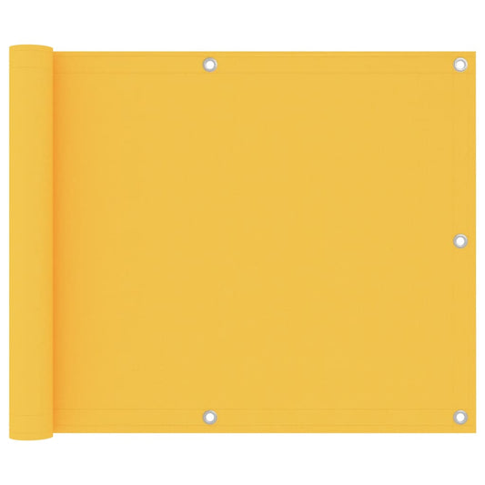Balcony Screen Yellow 75x600 cm Oxford Fabric