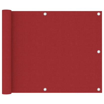 Balcony Screen Red 75x500 cm Oxford Fabric