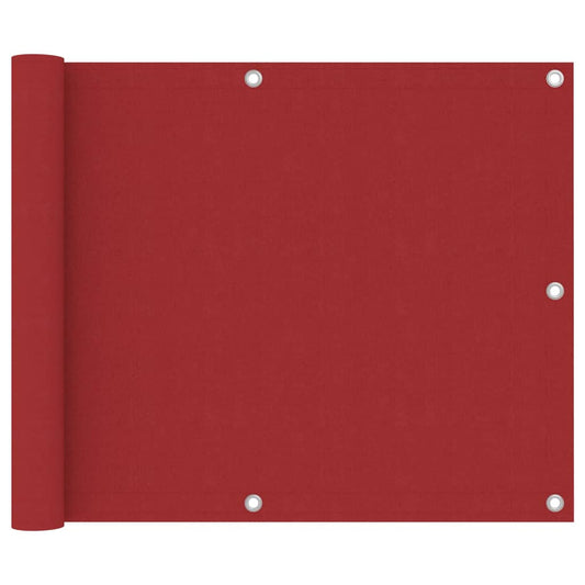 Balcony Screen Red 75x600 cm Oxford Fabric