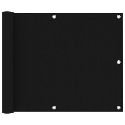 Balcony Screen Black 75x300 cm Oxford Fabric