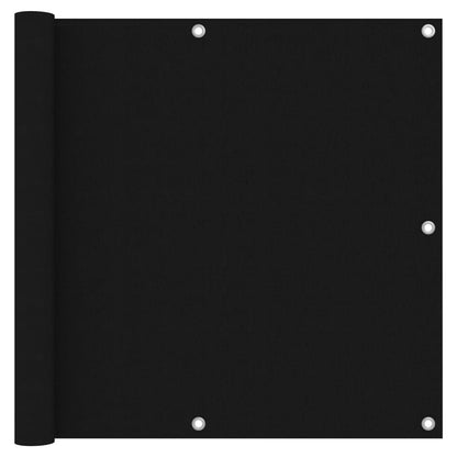Balcony Screen Black 90x400 cm Oxford Fabric